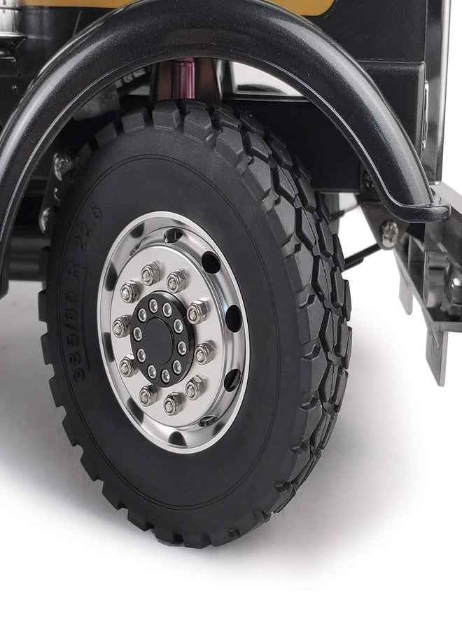 Que-T Metal Front Wheel Rims Hubs & Rubber Tires for 1/14 RC Tamiya Tractor Climbing Trailer Car, Pack of 2 - Image 4